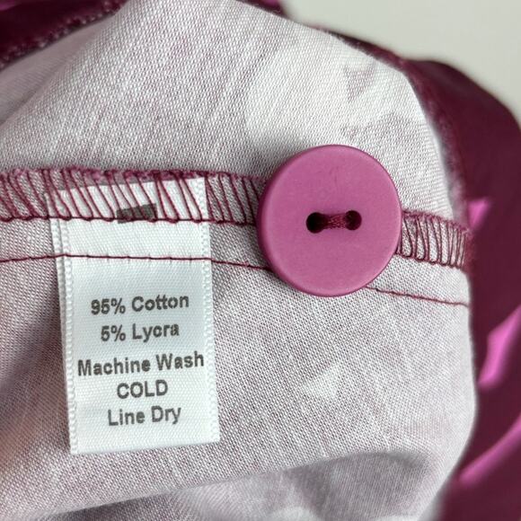 Lesley Evers Grace Dress in Magenta Blooms Cotton Large Fit Flare 3/4 sleeve - Picture 9 of 9